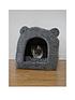  image of rosewood-grey-teddy-bear-cat-bed