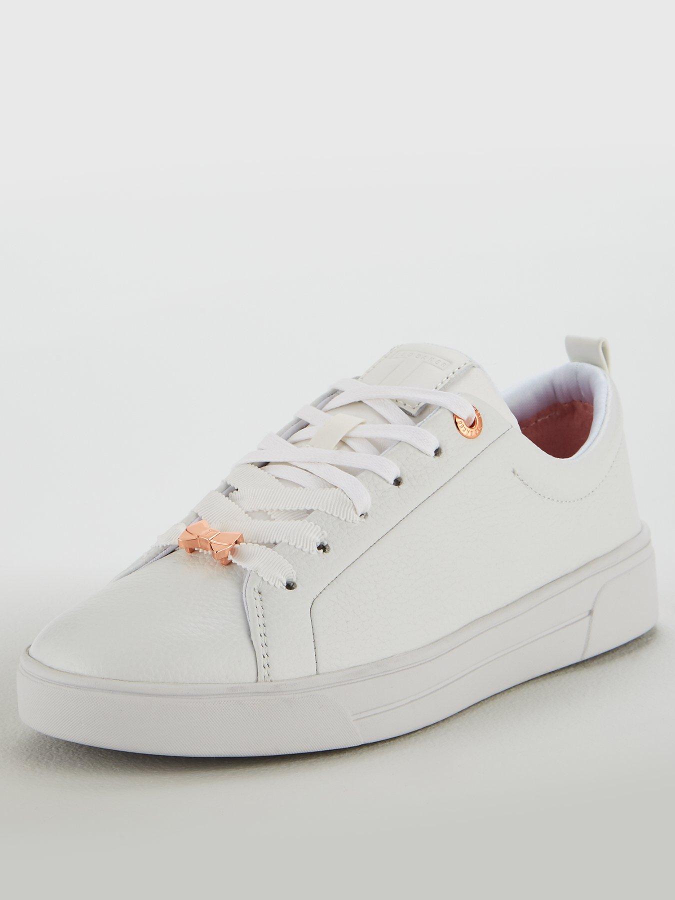 ted baker gielli white leather trainers