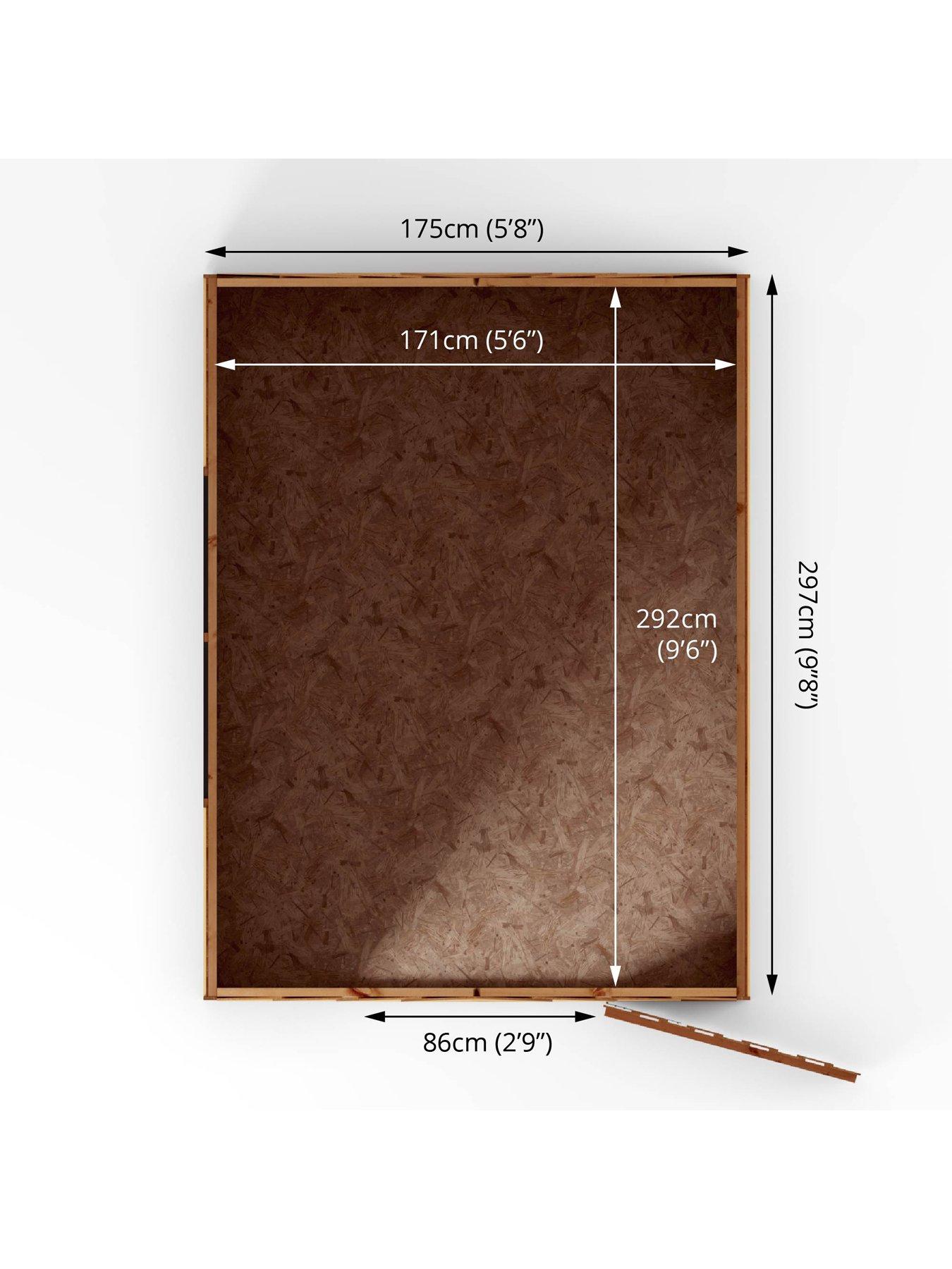 Image 6 of 6 of MERCIA 10 x 6ft Overlap Apex&nbsp;Windowless Shed&nbsp;- FSC&reg; Certified
