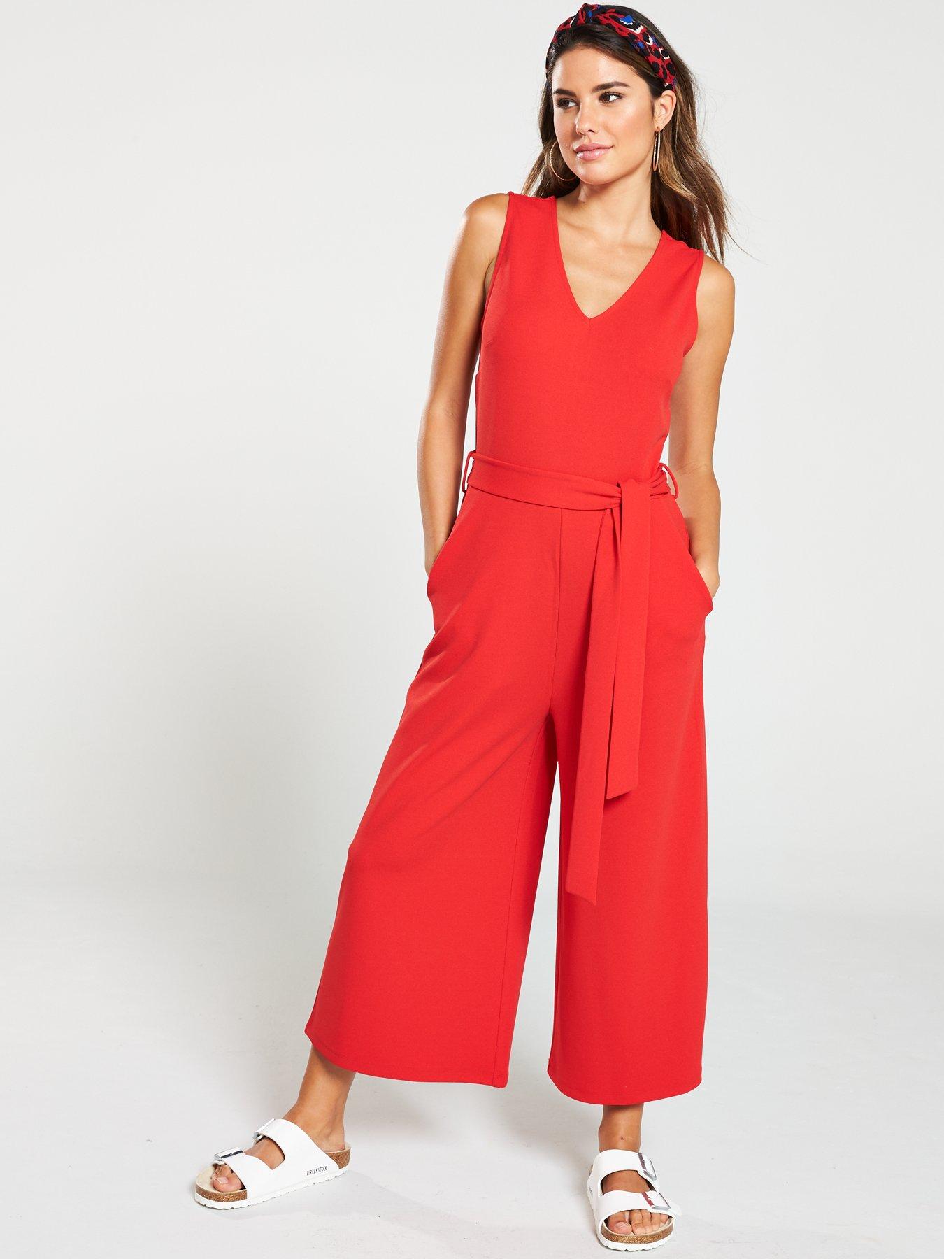 sleeveless culotte jumpsuit