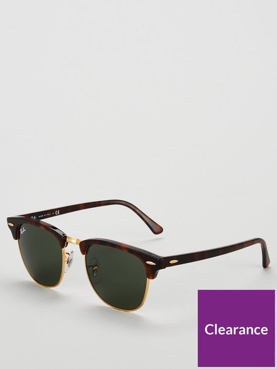 front image of ray-ban-rayban-clubmaster-0rb3016-sunglasses