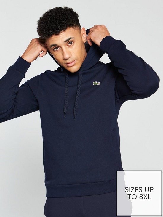 front image of lacoste-sport-hoodie-navy