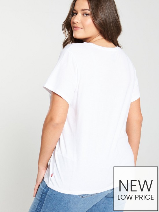 stillFront image of levis-plus-plus-batwing-logo-perfect-t-shirt-white