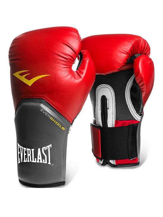 front image of everlast-boxing-12oz-pro-style-elite-training-glove-red
