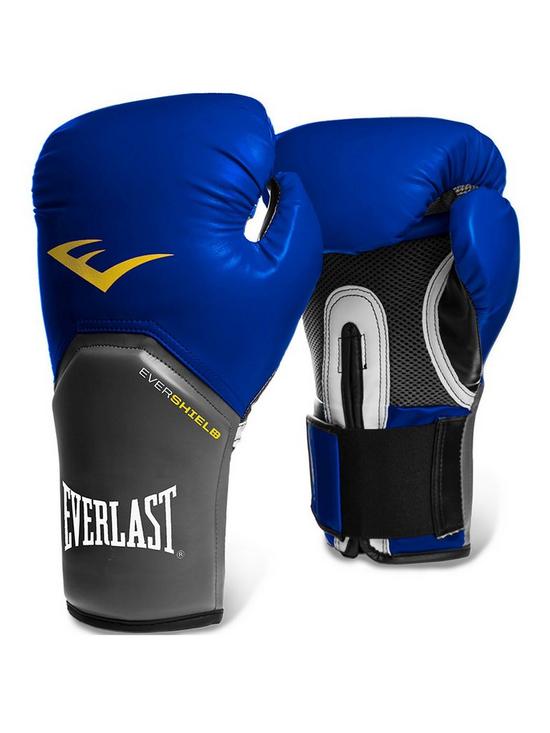 front image of everlast-boxing-12oz-pro-style-elite-training-glove-blue