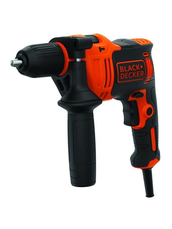 front image of black-decker-blacknbspnbspdecker-710w-corded-hammer-drill-kitbox