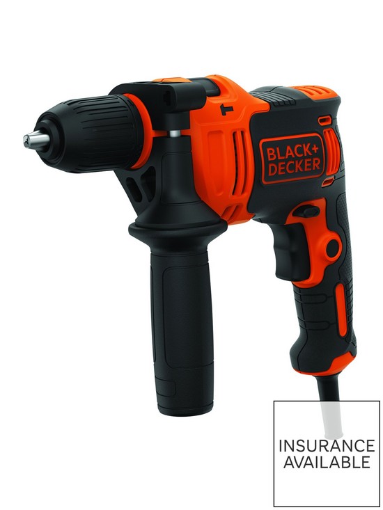 front image of black-decker-710w-corded-hammer-drill-andnbspkitbox