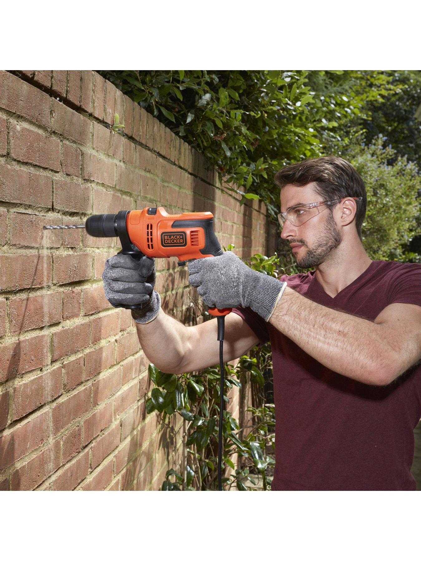 Black Decker 500W Corded Hammer Drill BEH200 GB littlewoods