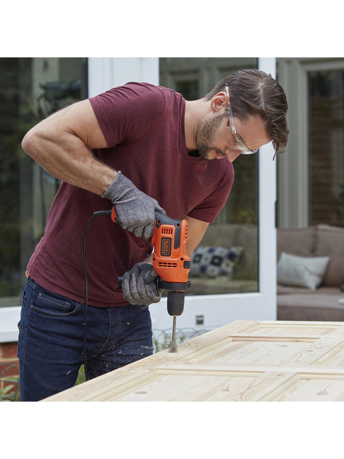  image of black-decker-500w-corded-hammer-drill-beh200-gb