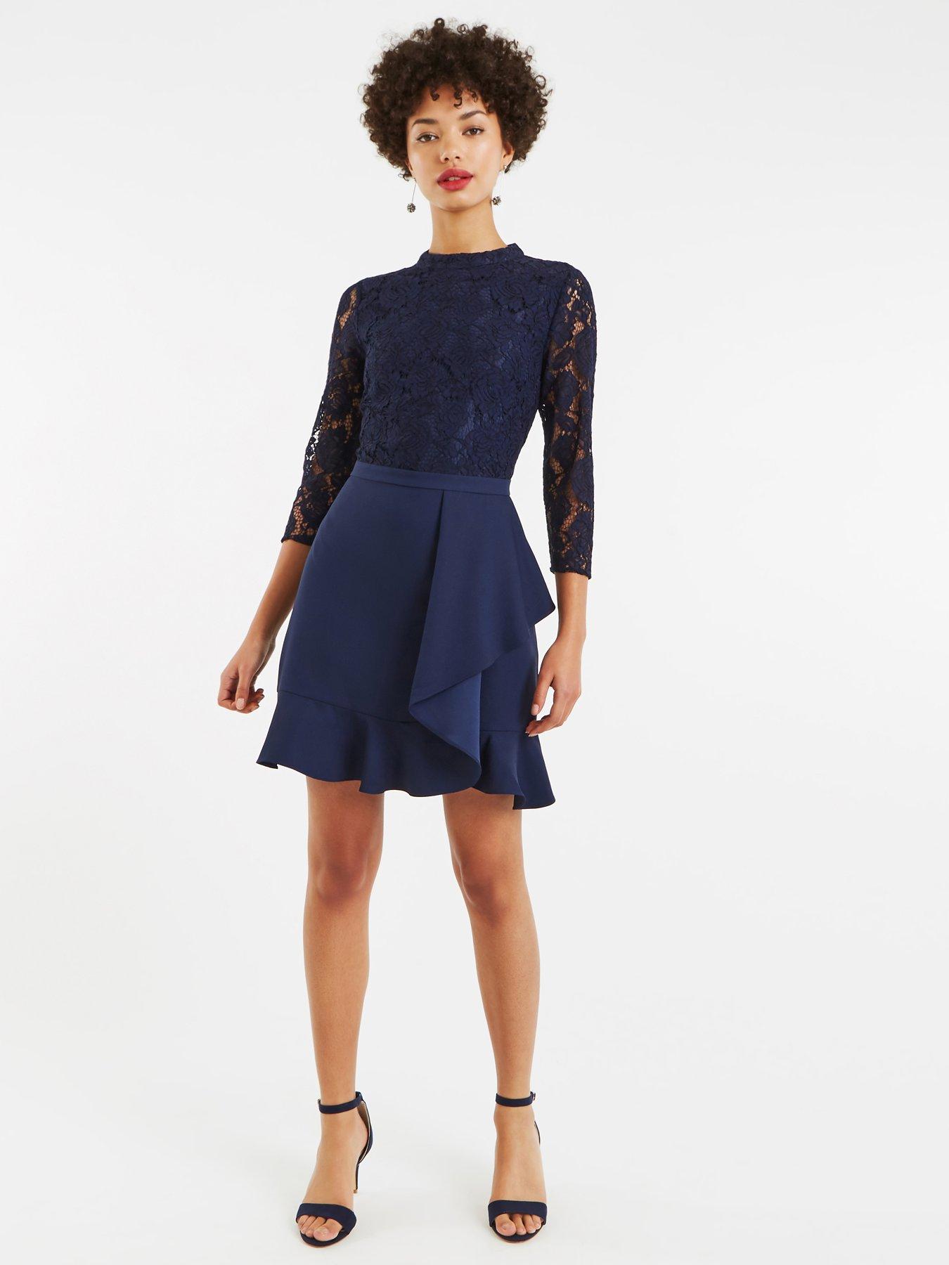 oasis navy lace dress
