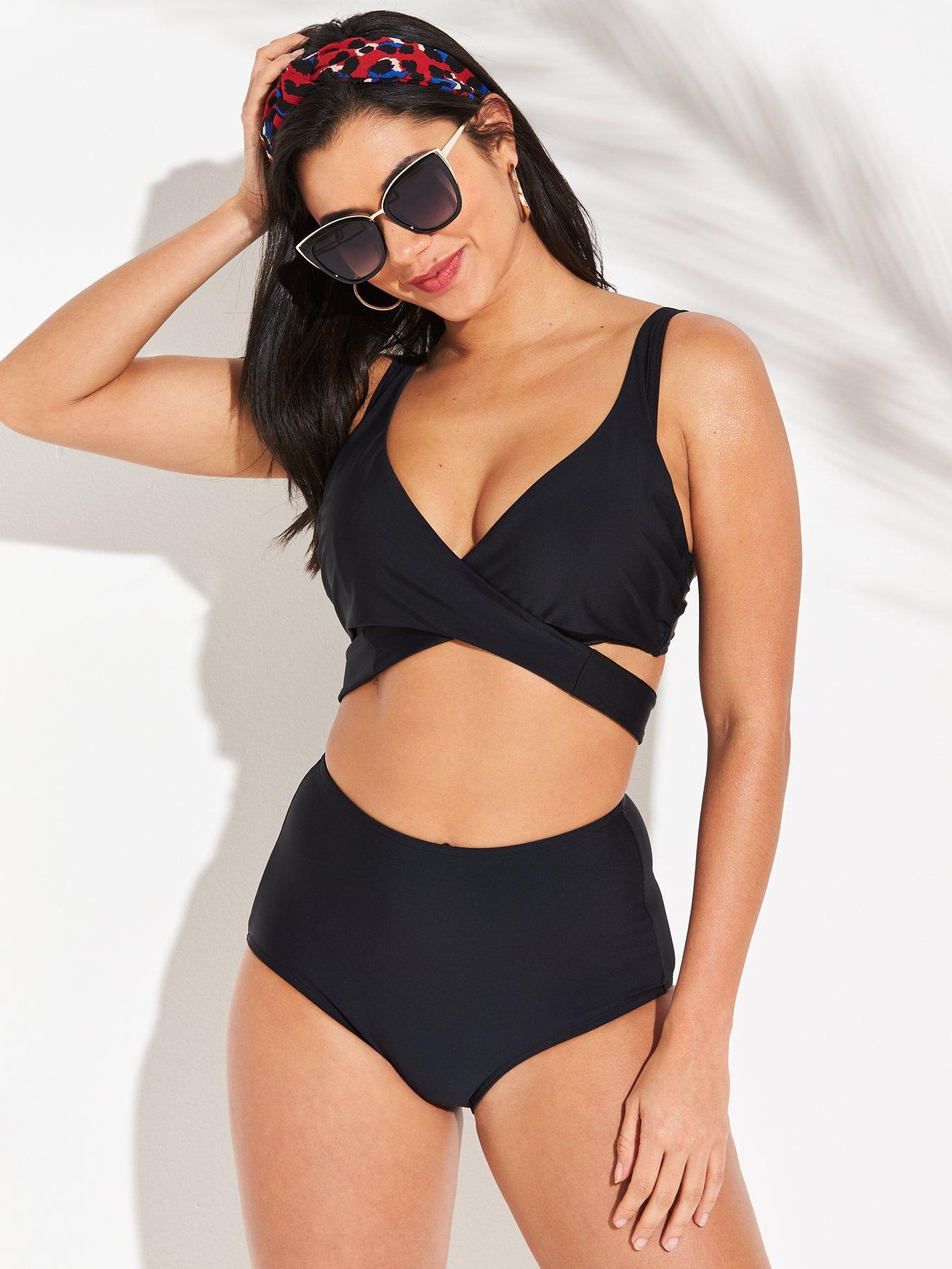 high waisted control bikini