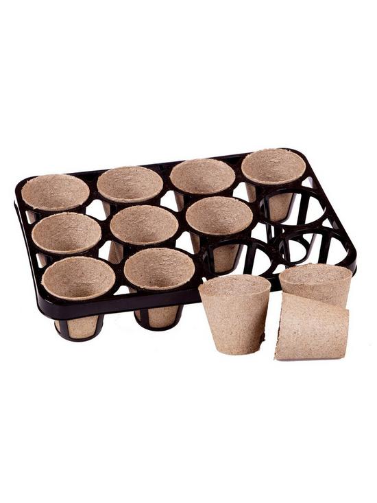 front image of skeleton-tray-and-36-bio-pots-for-growing-on