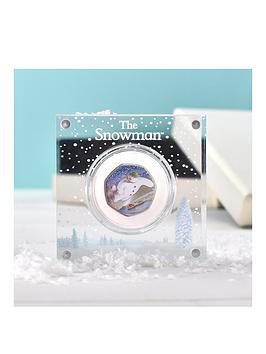Royal Mint Royal Mint Silver Proof Snowman 50P In A Deluxe Personalised  ... Picture