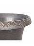  image of pair-brushed-champagne-urn-planters-57cm-23-tall
