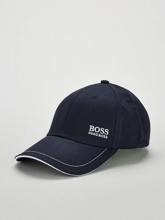 front image of boss-athleisure-cap-navy