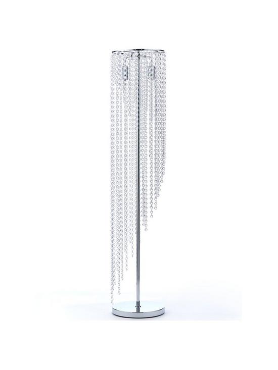 front image of crystal-waterfall-floor-lamp