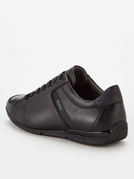 stillFront image of boss-athleisure-saturn-leather-trainers-black