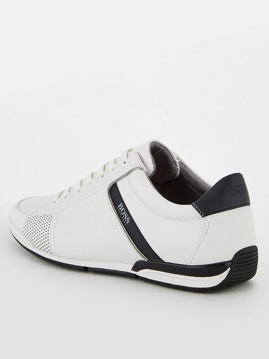stillFront image of boss-athleisure-saturn-leather-trainers-white
