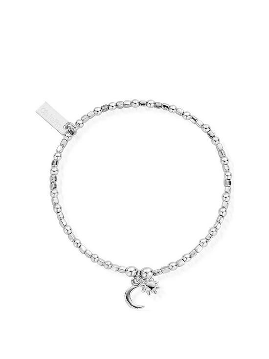 front image of chlobo-sterling-silver-dainty-moon-and-sun-bracelet