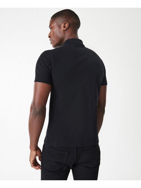 stillFront image of barbour-international-essential-polo-shirt-black