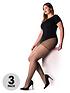  image of pretty-polly-3-pack-curve-ladder-resist-15-denier-tights-sherry