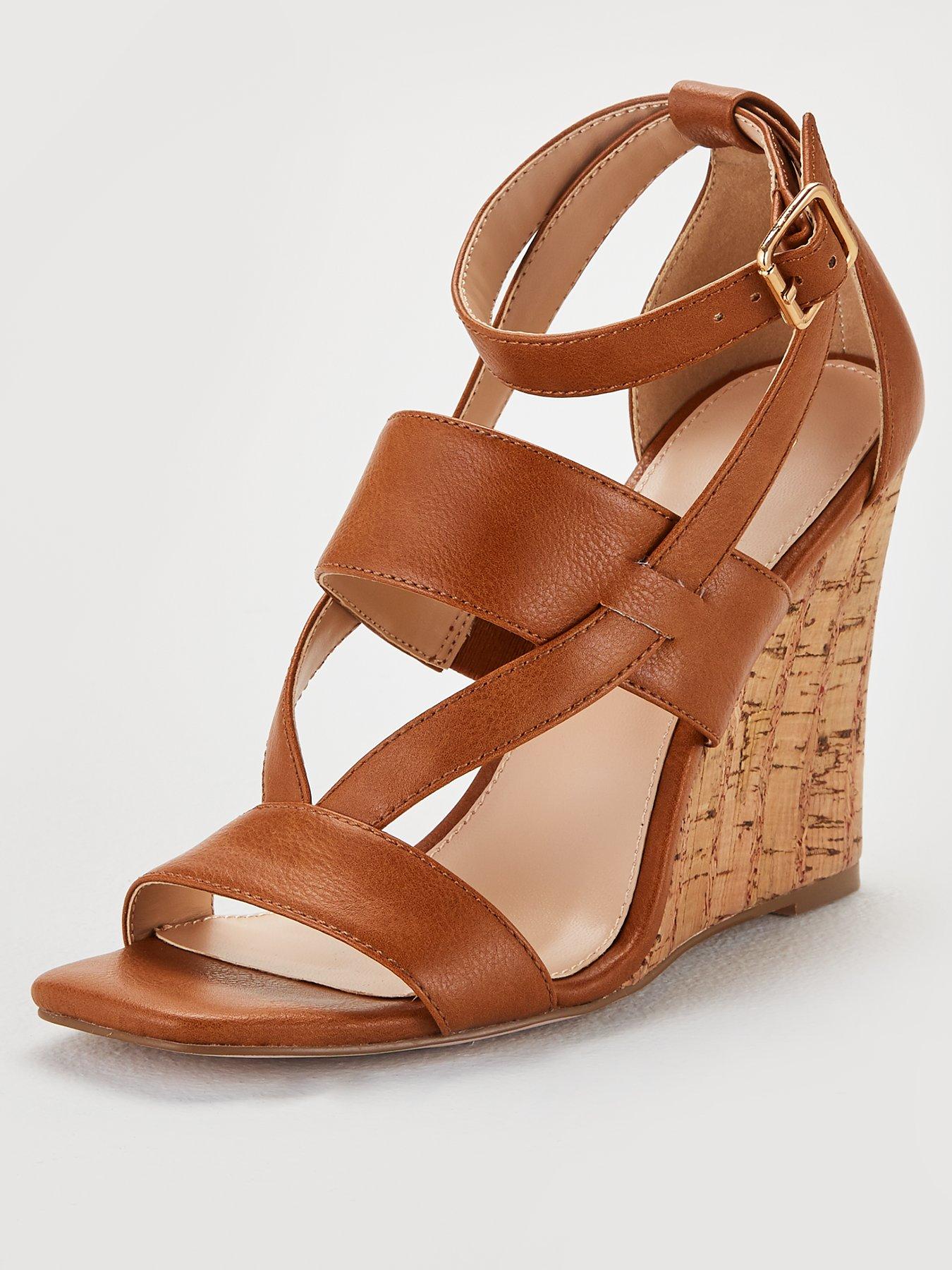 tan cork wedge sandals