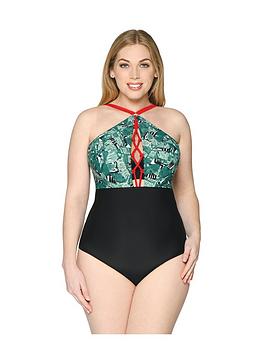 Curvy Kate Curvy Kate Paradise Palm Plunge Swimsuit Picture