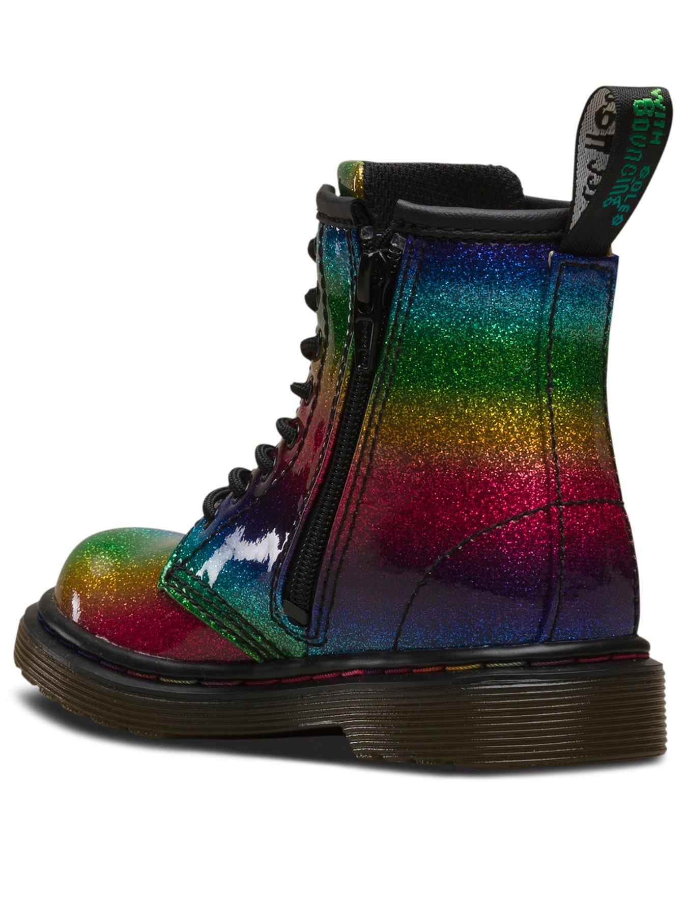 dr martens 1460 rainbow glitter 8 lace boot