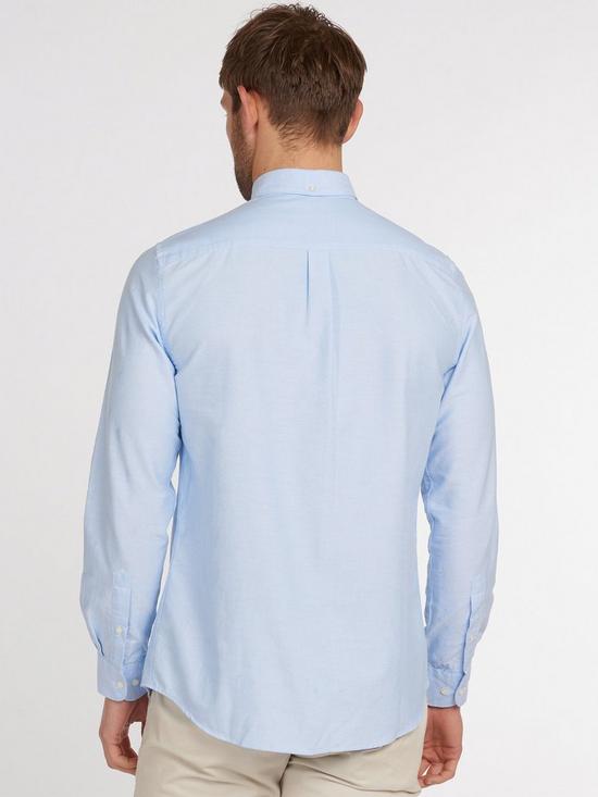 stillFront image of barbour-oxford-tailored-shirt-blue