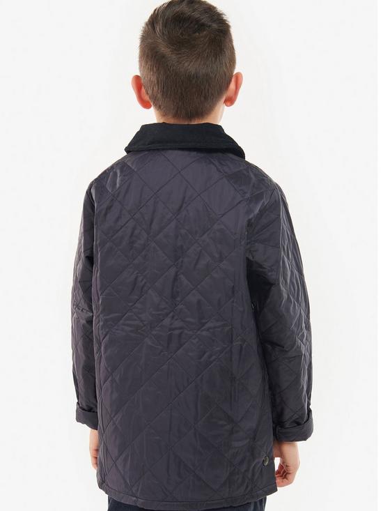 back image of barbour-boys-classic-liddesdale-quilt-jacket-navy