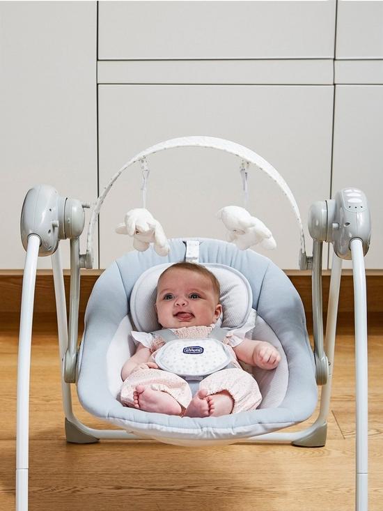 stillFront image of chicco-swing-relax-and-play-baby-bouncer-cool-grey