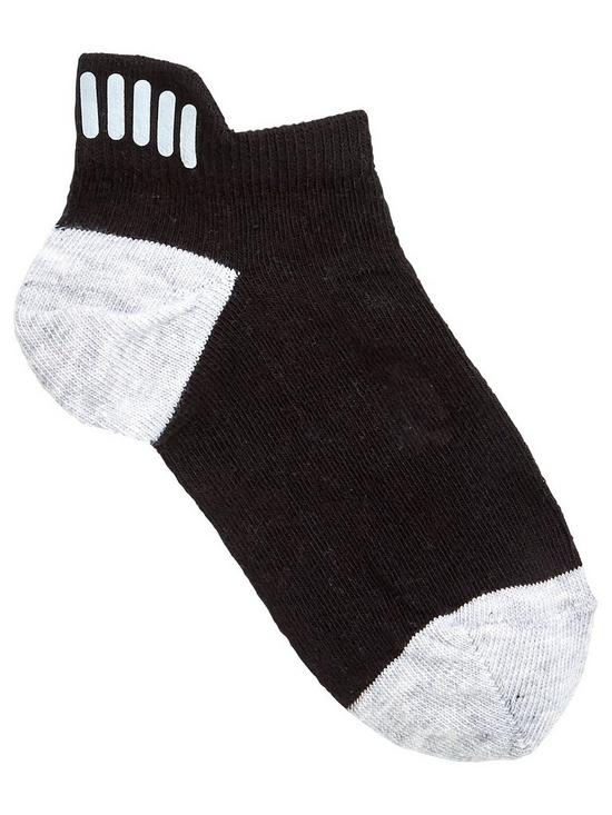 back image of everyday-7-pack-trainer-liner-socks-with-reflective-strip-detail-multi