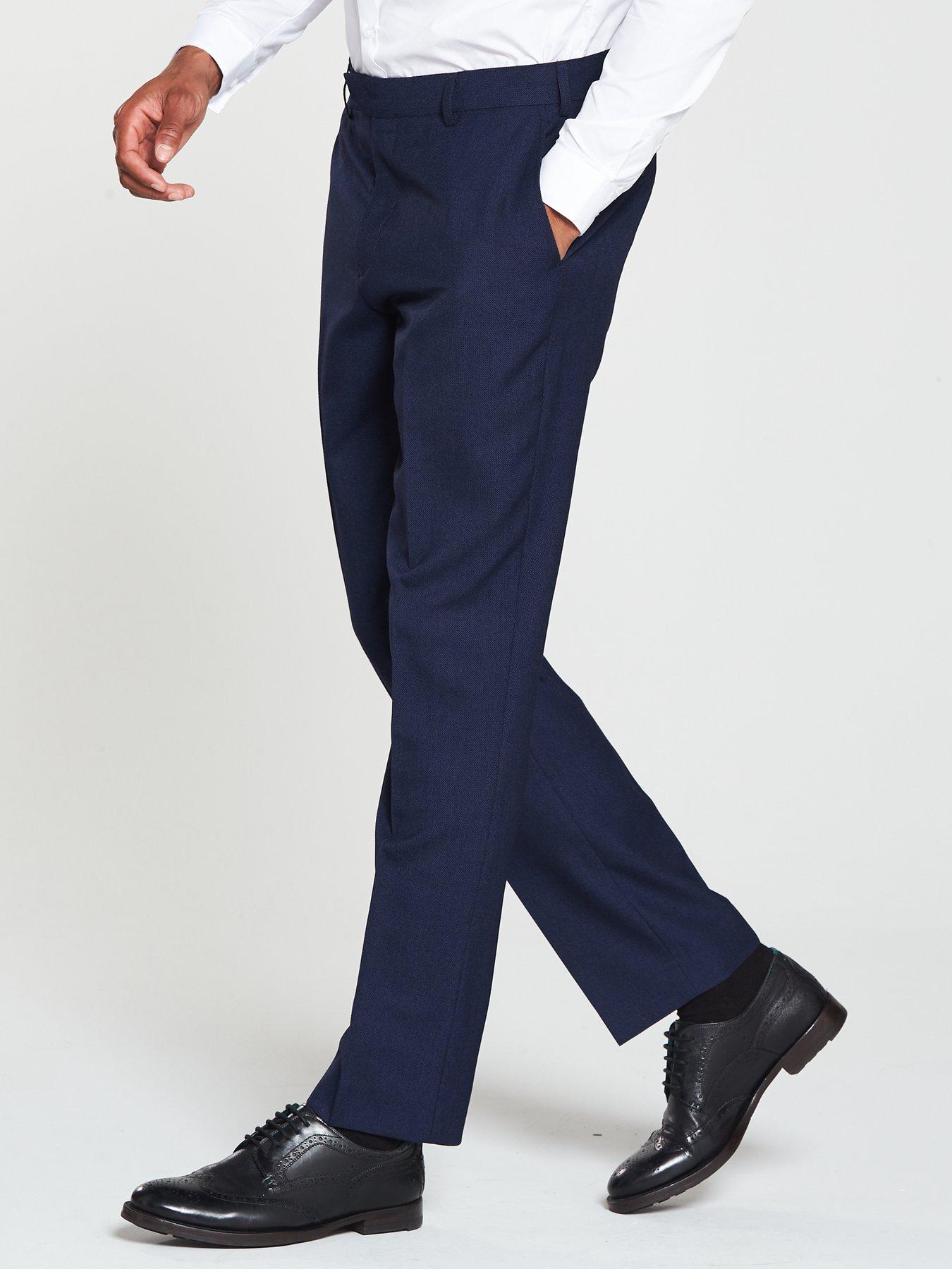 undefined Harcourt Tailored Fit Trousers - Navy