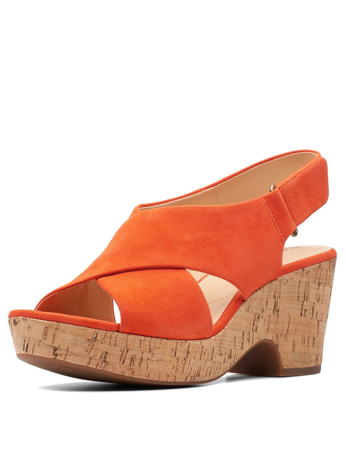clarks wide fit wedges