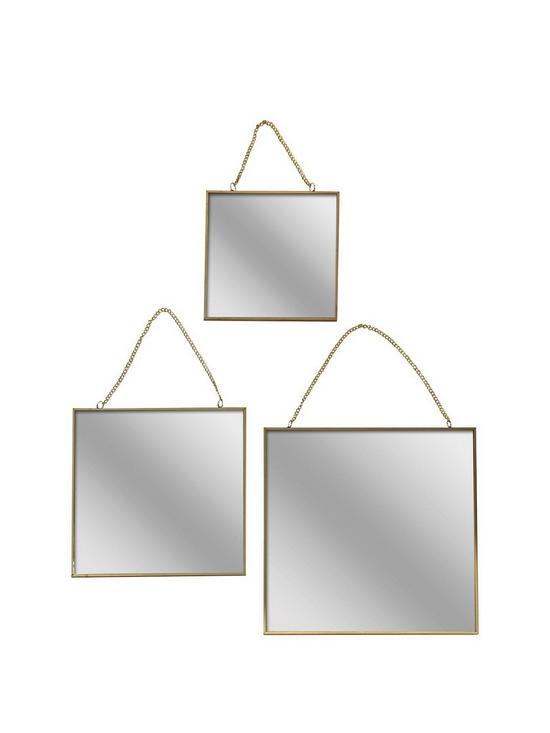 front image of arthouse-set-of-3-square-decorative-mirrors