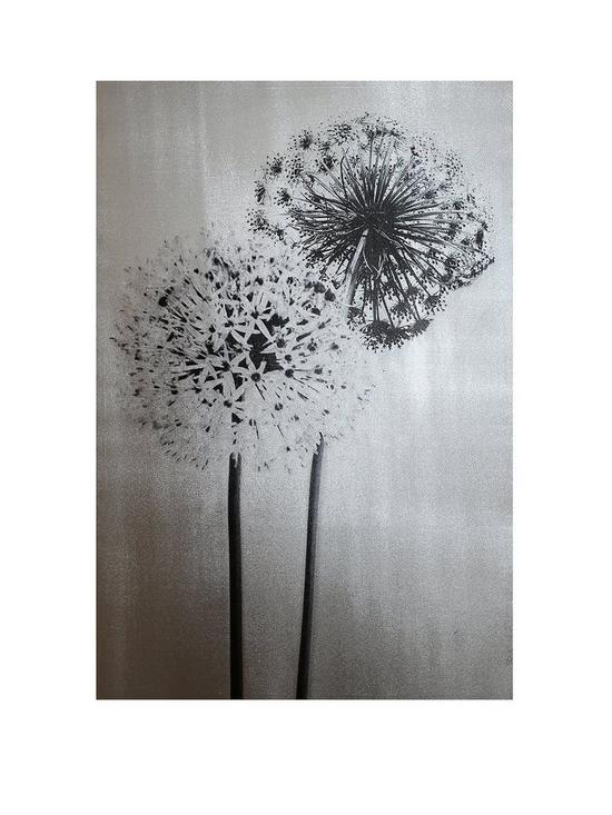 front image of arthouse-nbspfoil-dandelions-canvas-wall-art