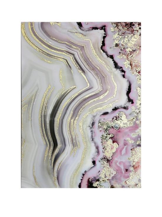 front image of arthouse-pink-agate-gloss-canvas