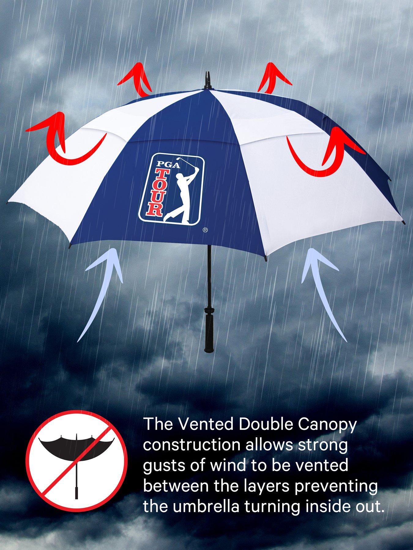 Image 4 of 6 of PGA Tour Windproof Double Canopy Golf Umbrella