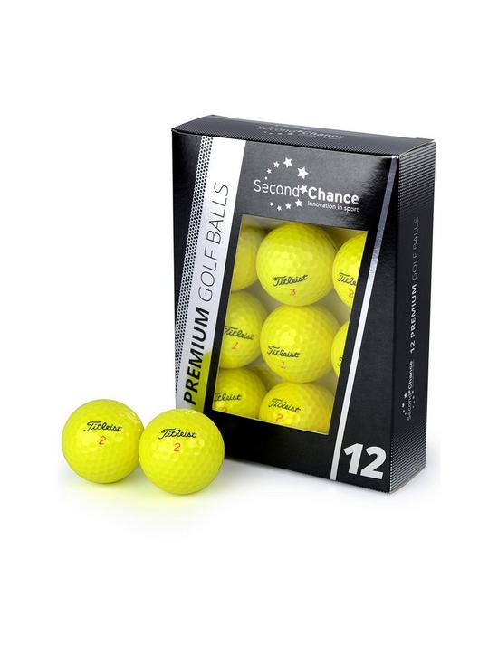 front image of titleist-12-pack-titleist-yellow-optic-grade-a