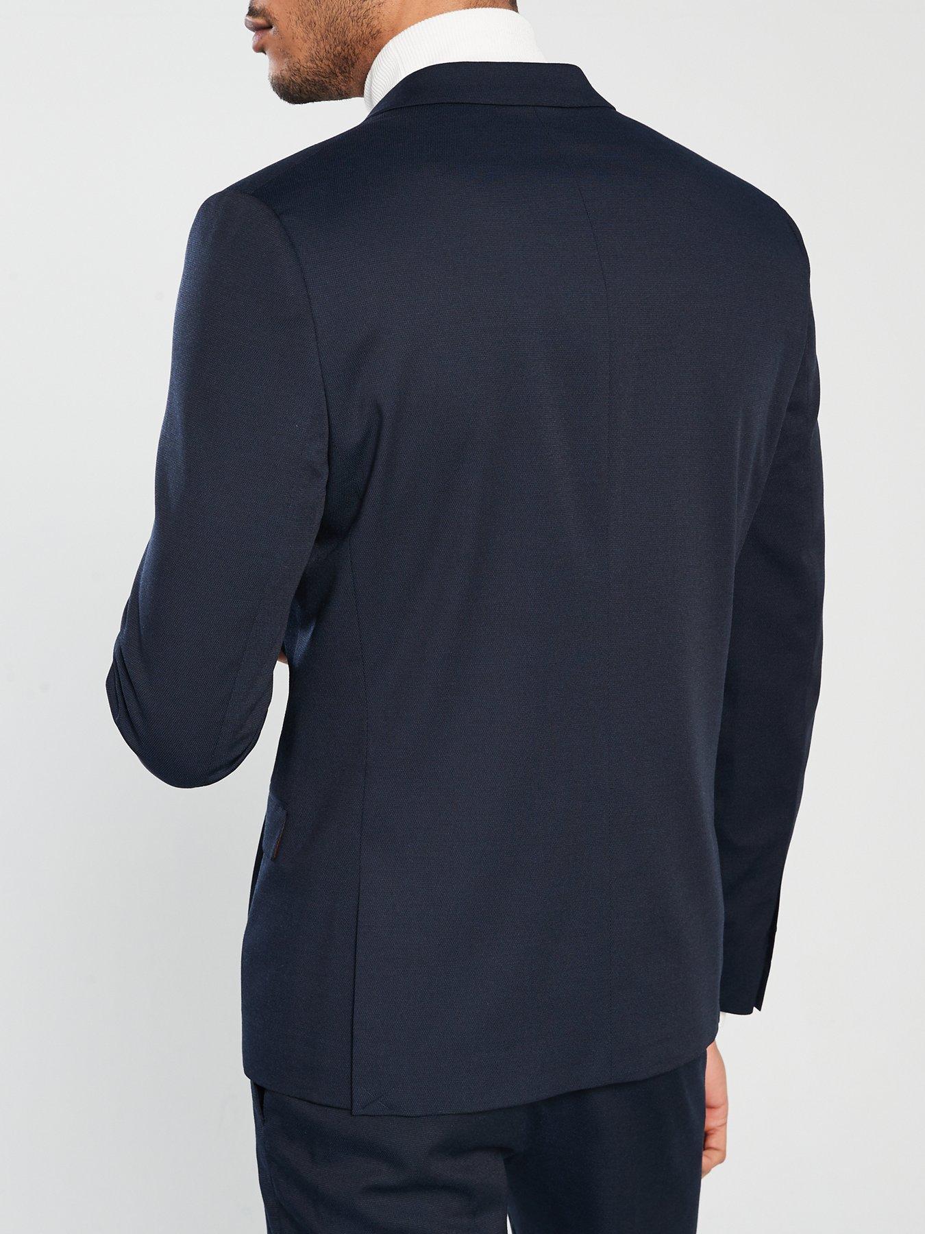 stillFront image of river-island-edward-texture-skinny-navy-jacket