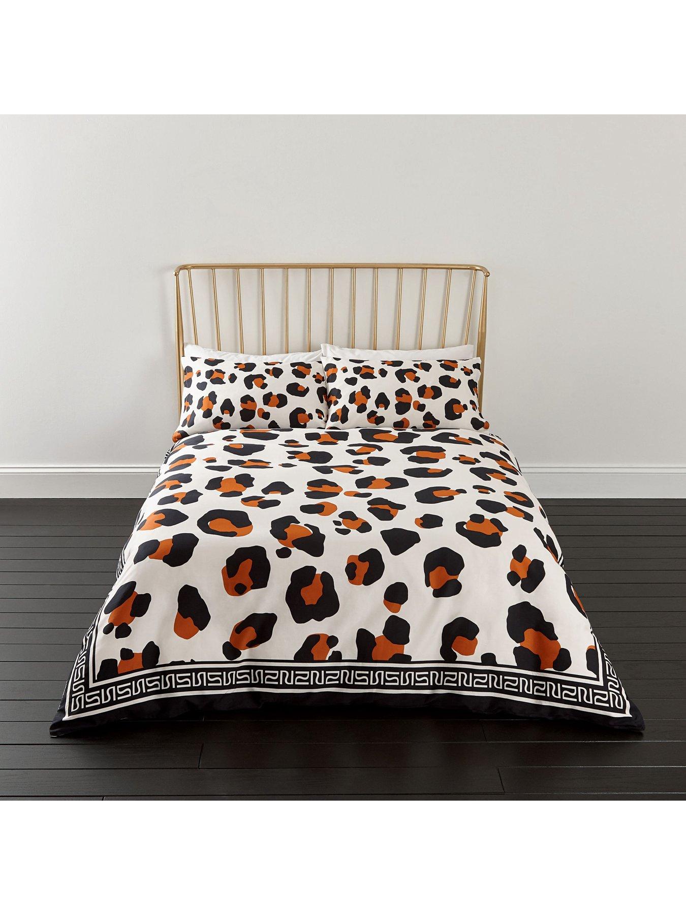 River Island Border Leopard Print Duvet Cover Set Littlewoods Com