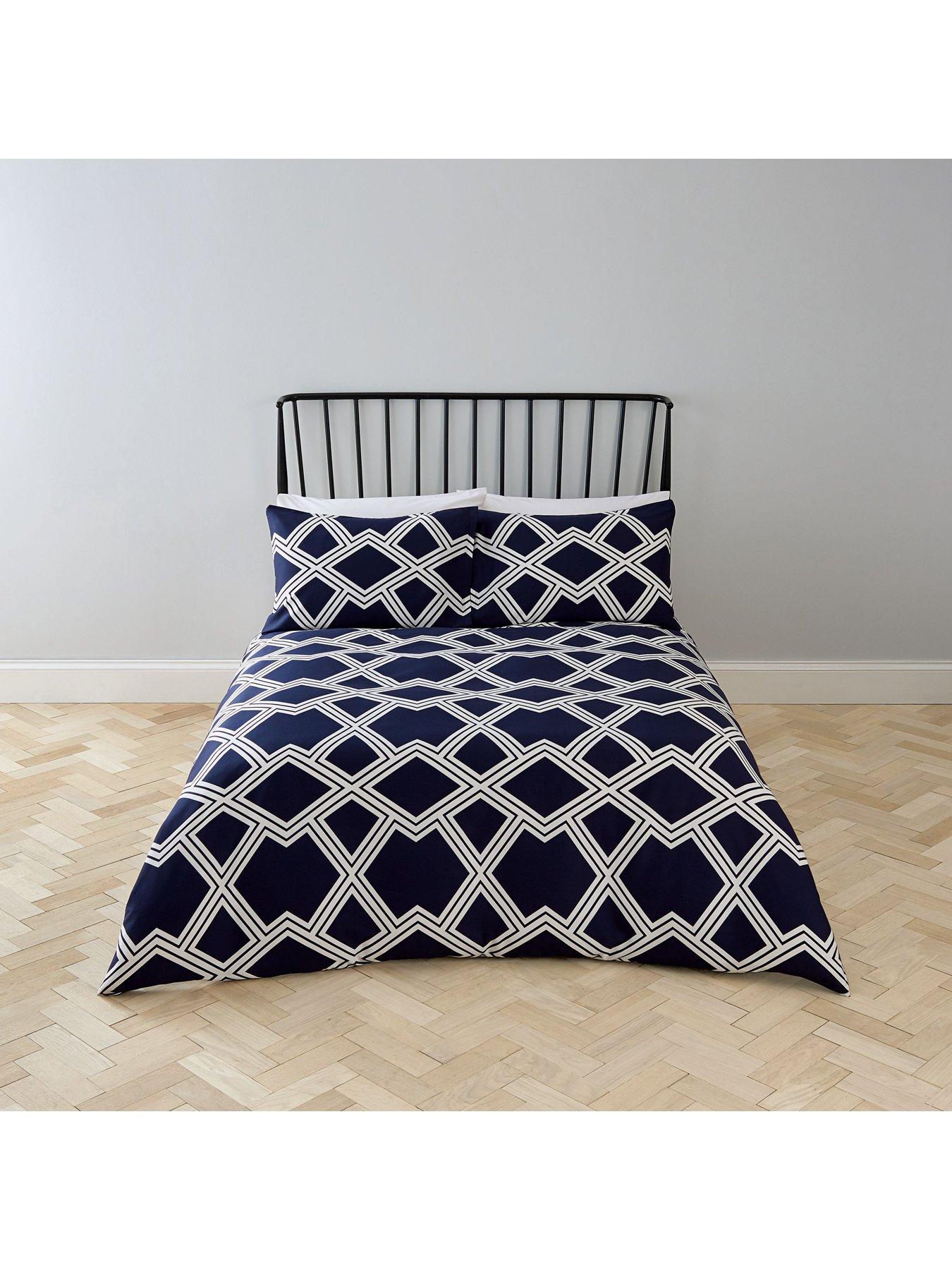 River Island Geo Print 100 Cotton Duvet Cover Set Littlewoods Com