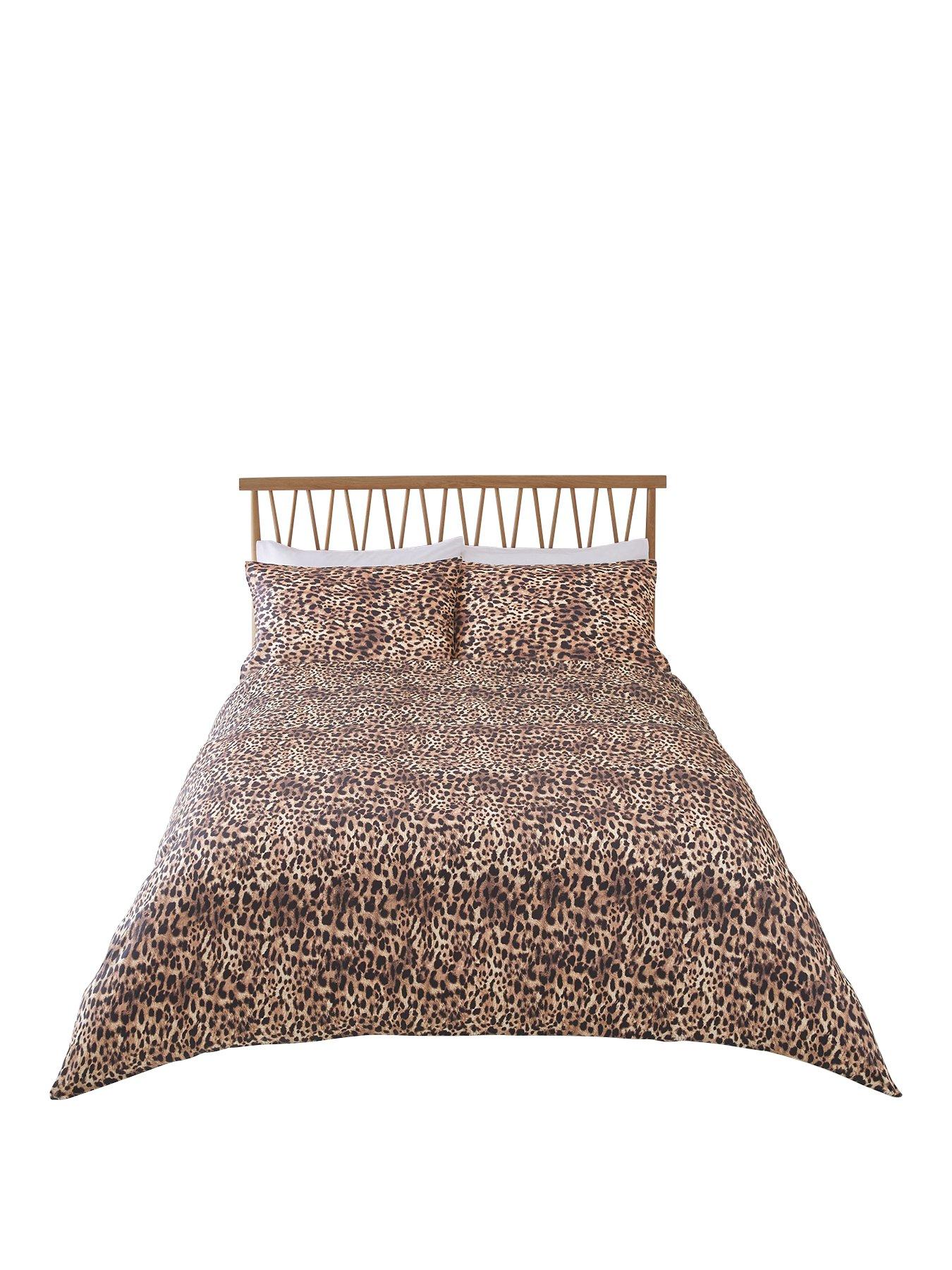 River Island Photographic Leopard Print Duvet Cover Set