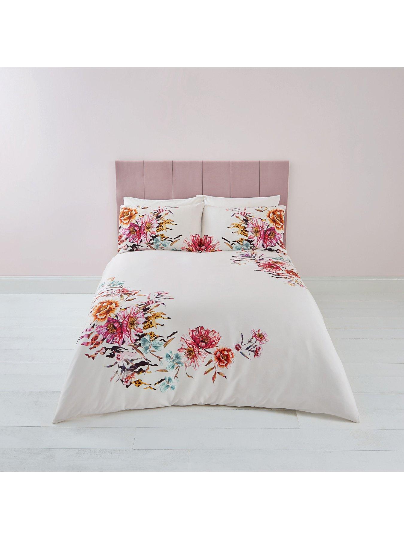 River Island Floral Print 100 Cotton Duvet Cover Set