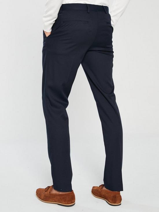 stillFront image of river-island-edward-texture-skinny-navy-trousers