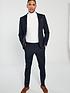  image of river-island-edward-texture-skinny-navy-trousers