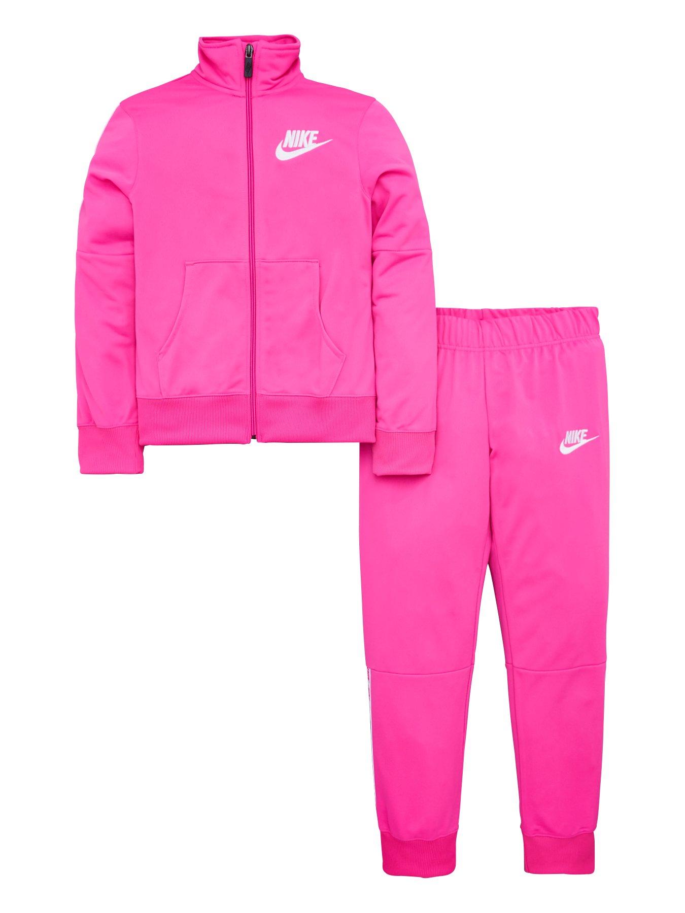 pink nike tracksuit girls