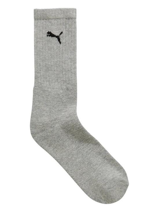 stillFront image of puma-3-pack-sport-socks-whiteblackgrey