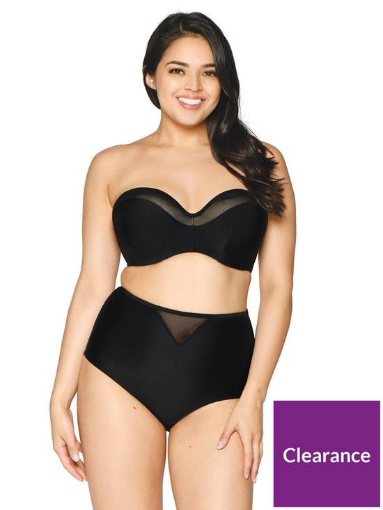 front image of curvy-kate-sheer-class-high-waisted-brief-black