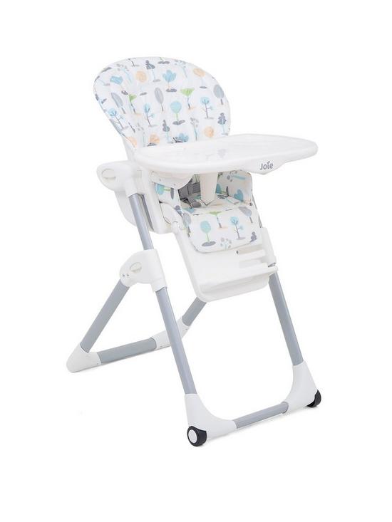 front image of joie-baby-mimzy-highchair-pastel-forest